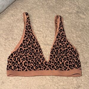 Nikibiki Black and Tan Triangle Bralette Soft Wireless Design